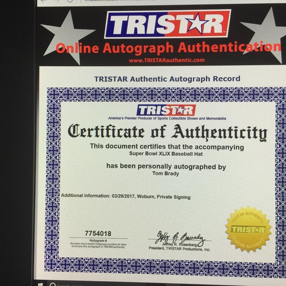 Super Bowl cap signed by President Trump and Tom Brady. A one of a kind item - Picture 2 of 3